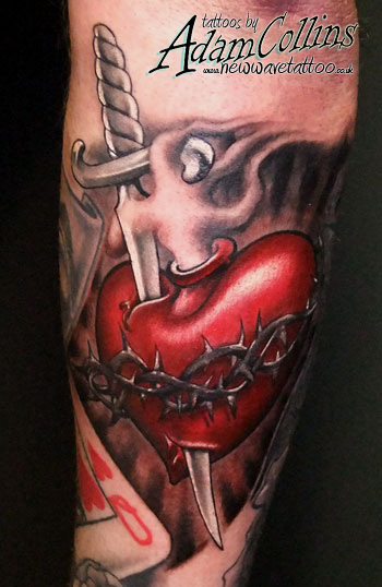 dave heart tattoo by adam collins