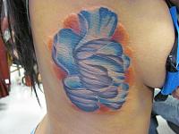 Blue Flower Tattoo