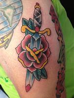 Dagger And Rose Tattoo