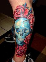 Skull And Roses Tattoo