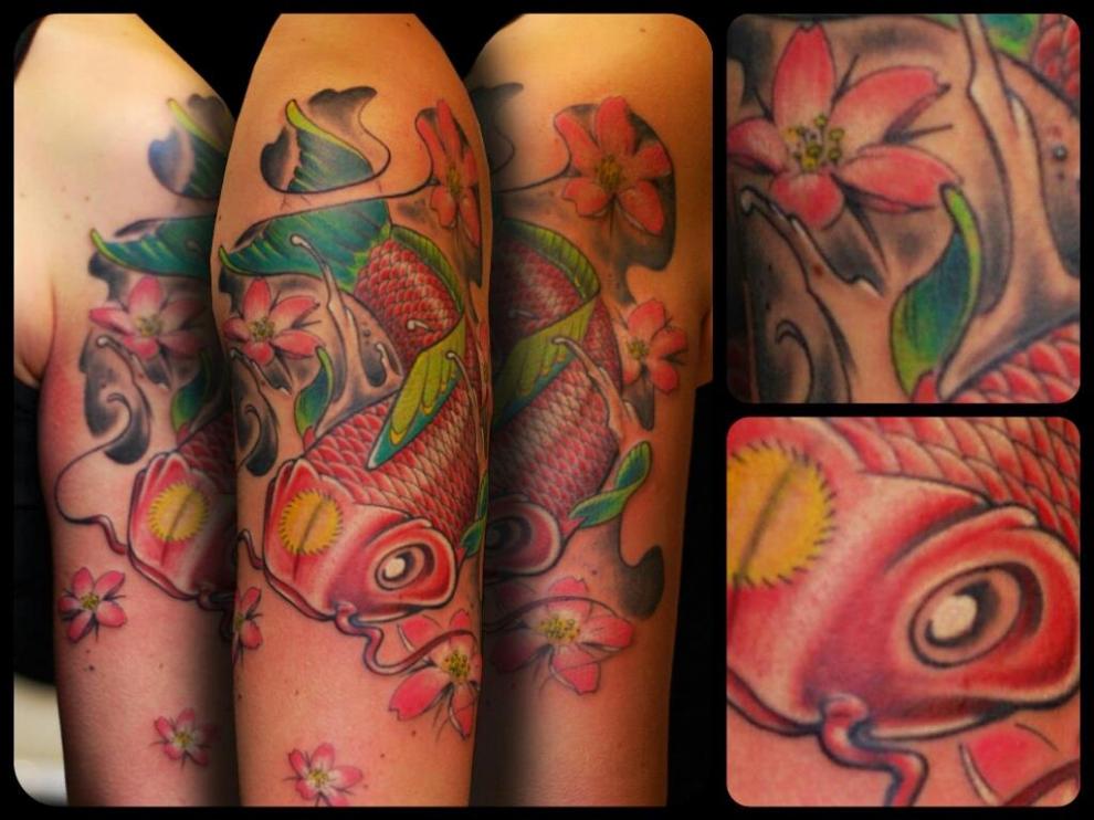 Noit a big fan of japanese stuff, but did this koi anyway because the costumer insisted on me doing it.