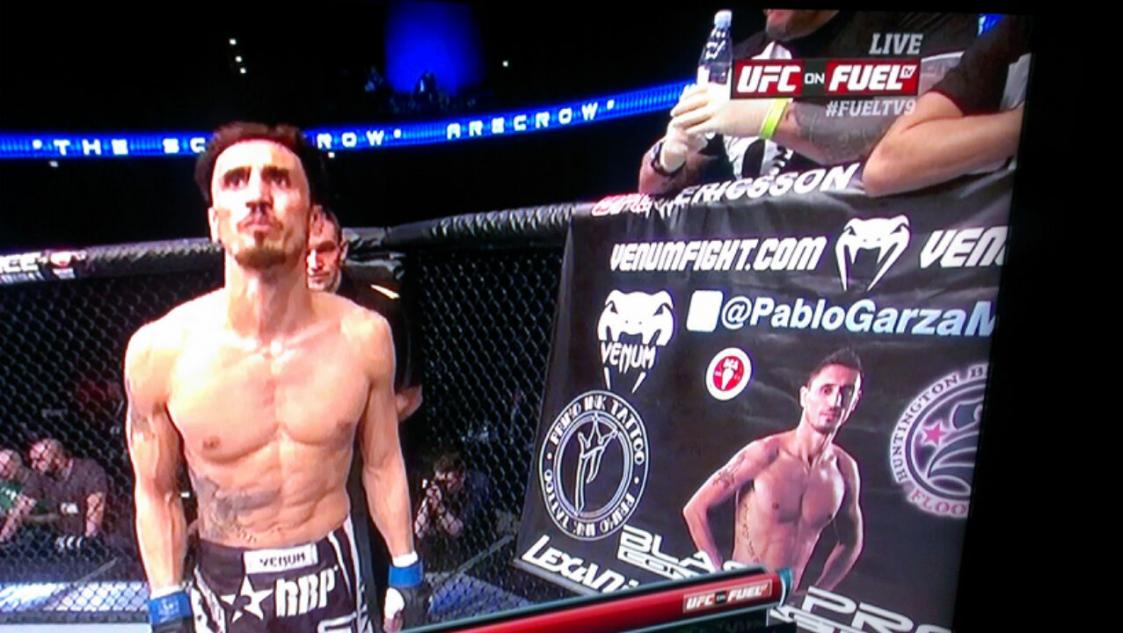 Pablo the scarecrow garza on ufc (our logo on our banner)