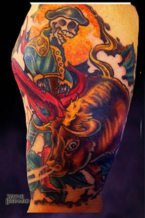 Day of the dead bullfighter by Wayne B