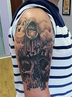 Skull tattoo Healed