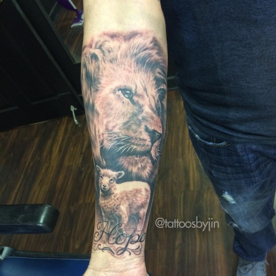 Lion and Lamb   Forearm