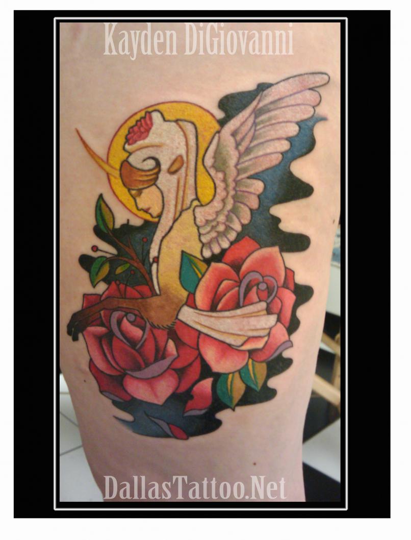 Dallas Tattoo Artist Kayden DiGiovanni  Skin Art Gallery TX bat pumpkin unicorn deer girl