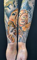 Part of that flower/koi sleeve