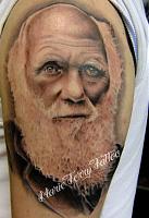 Charles Darwin Portrait Tattoo