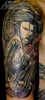 geisha tattoo by adam collins