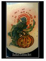Dallas Tattoo Artist Kayden DiGiovanni  crow jackolantern halloween