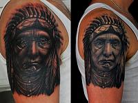 indian chief portrait fresh healed mn