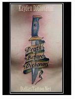 Dallas Tattoo Artist Kayden DiGiovanni  dagger dishonor