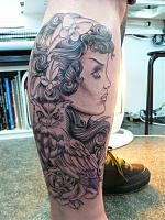 1st session, will be mirrored with death version on inside and hourglass and dagger to fill remaining spaces and should be full colour