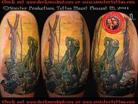Color tattoo of soldiers