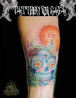 day of dead color skull